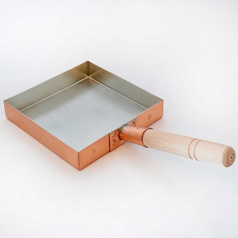 【10％OFF】工房アイザワ 銅製玉子焼器関東型18ｃｍ（正方形）