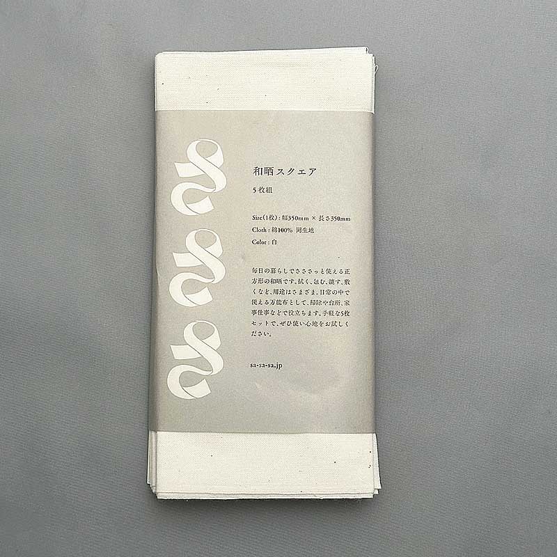 【入荷しました】さささ　和晒スクエア 5枚組